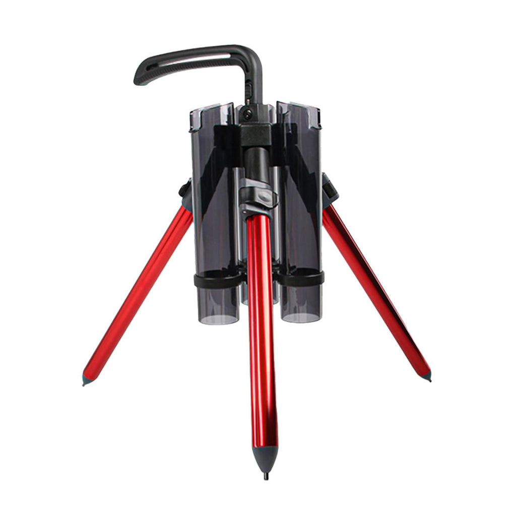 3-Rod Portable Fishing Rod Holder with Ground Spike