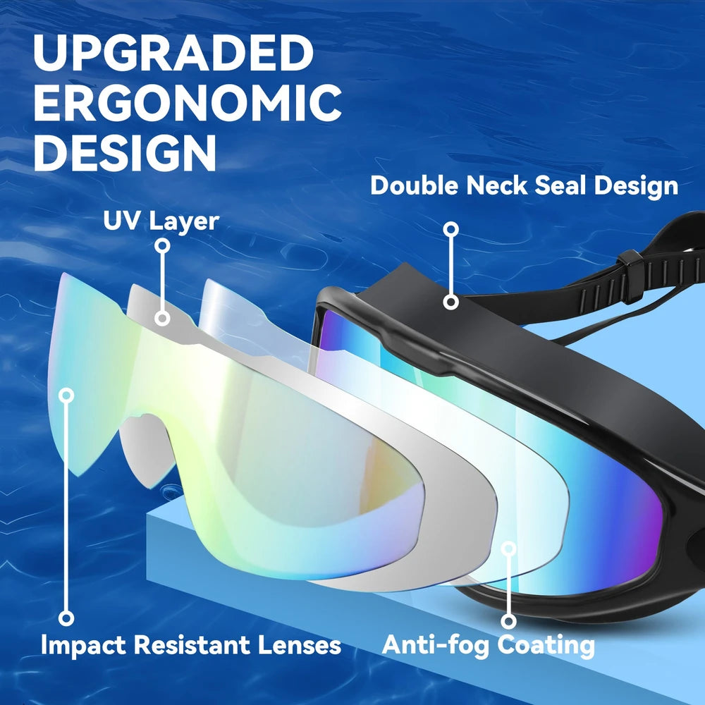 Dual Pack Swimming Goggles – 2 Pairs, High-Performance Fit