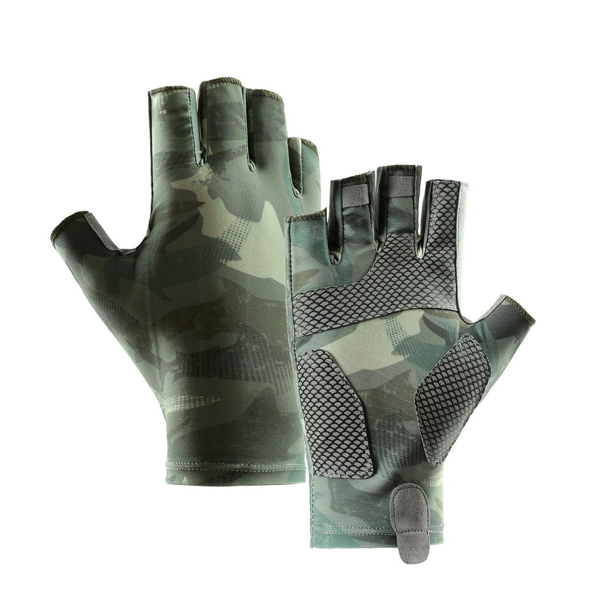 UPF 50+ Fingerless Fishing Gloves