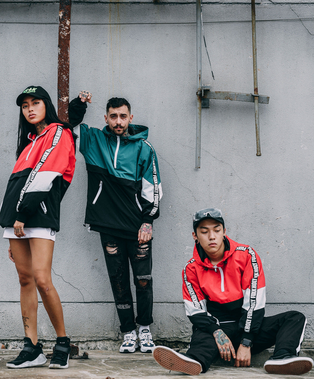 Stylish Lettered Windbreaker