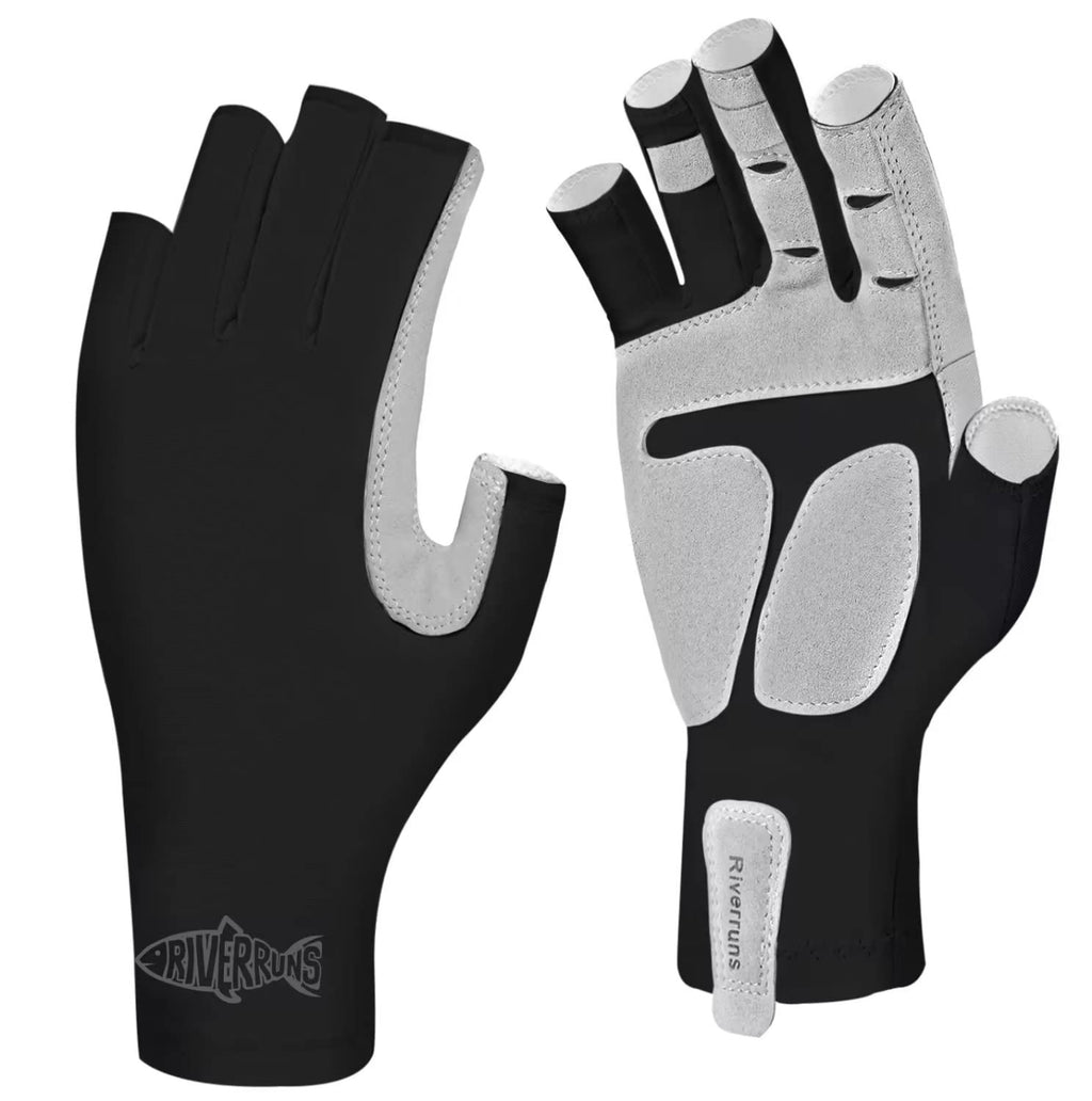 UPF 50+ Fingerless Fishing & Kayak Gloves
