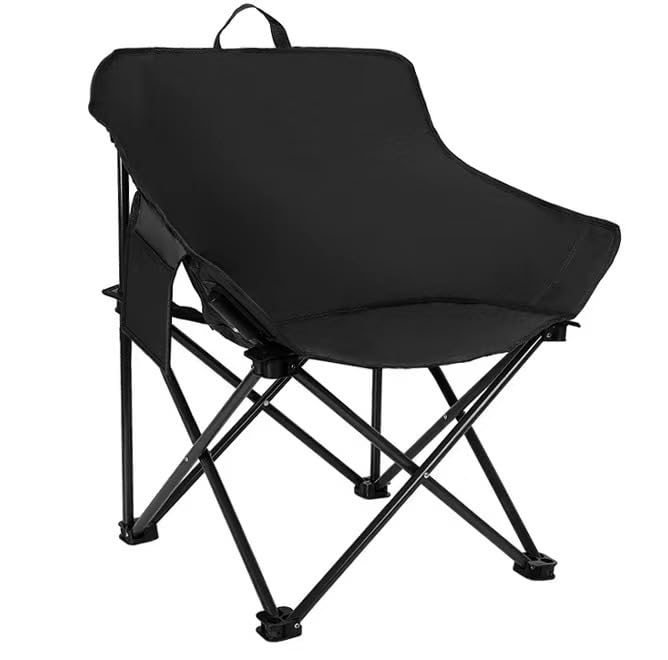Folding Camping Chair with Carry Bag - Black