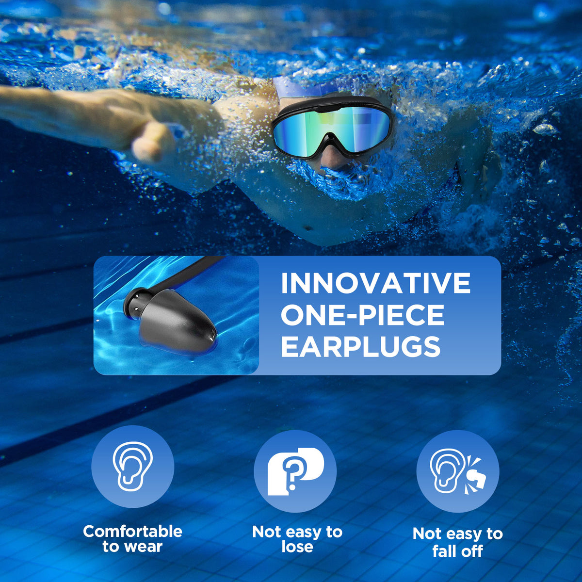 2-Pack Swimming Goggles Set