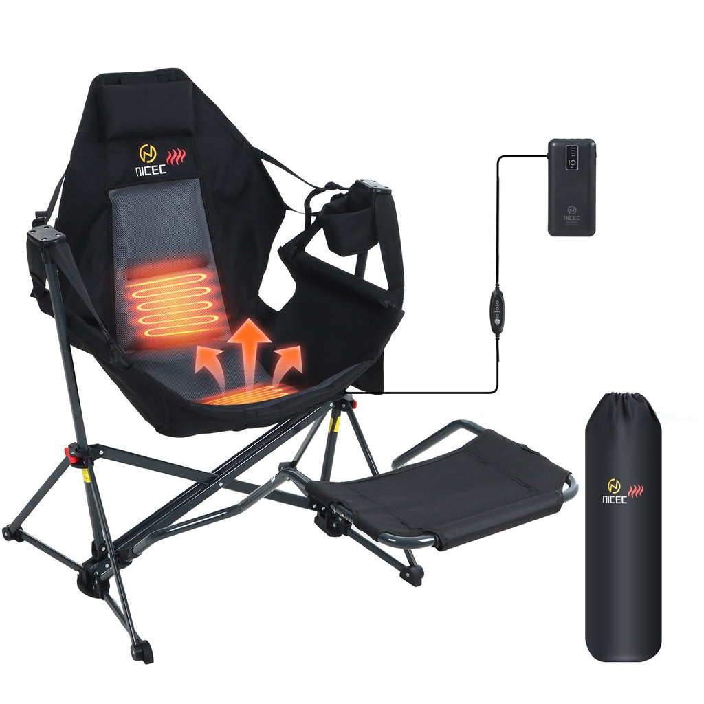 Nice C Heated Hammock Camping Chair with Footrest