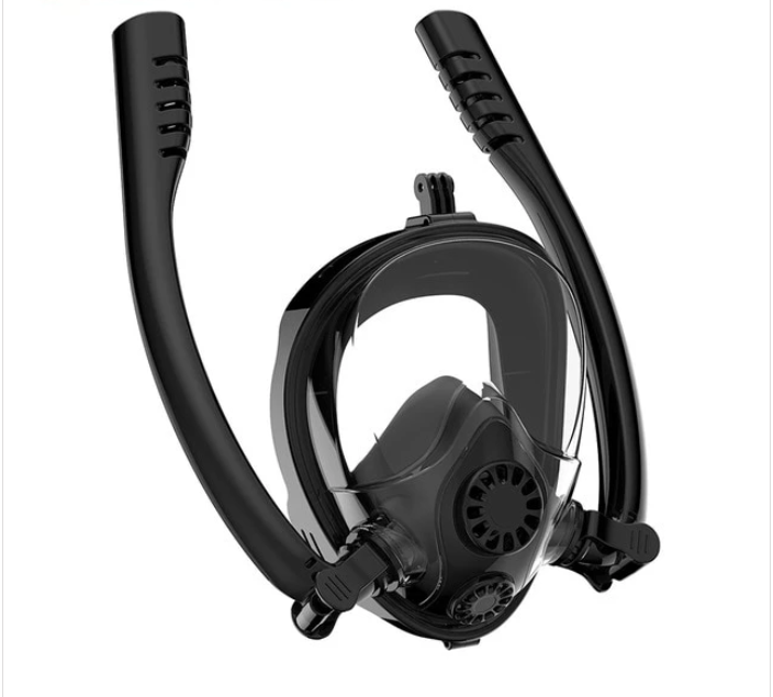 Full Face Scuba Diving Mask with Dual Snorkels