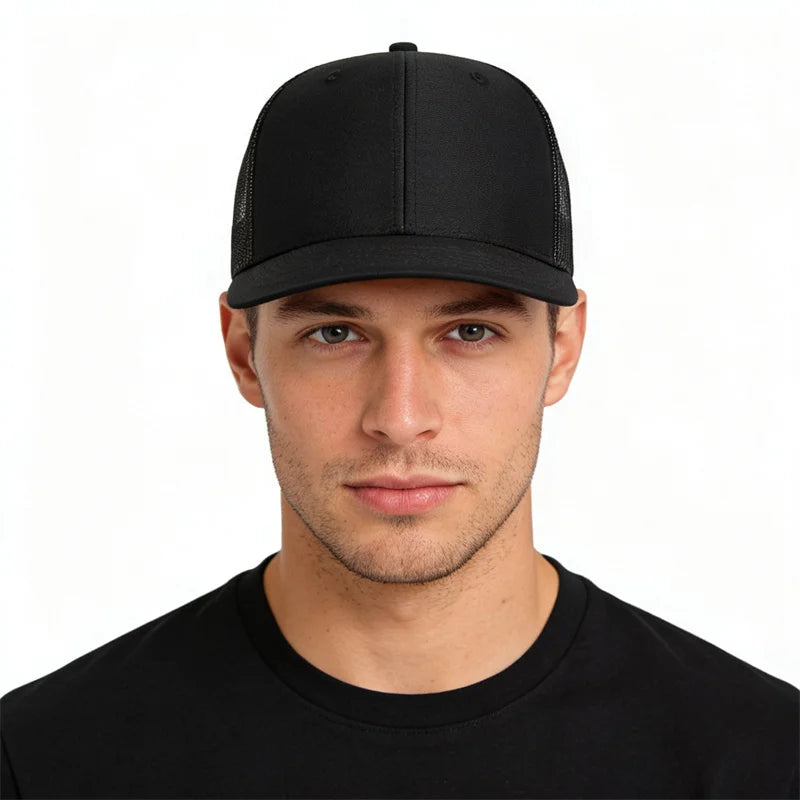 Classic Mesh Snapback Trucker Cap - Breathable, Adjustable Fit