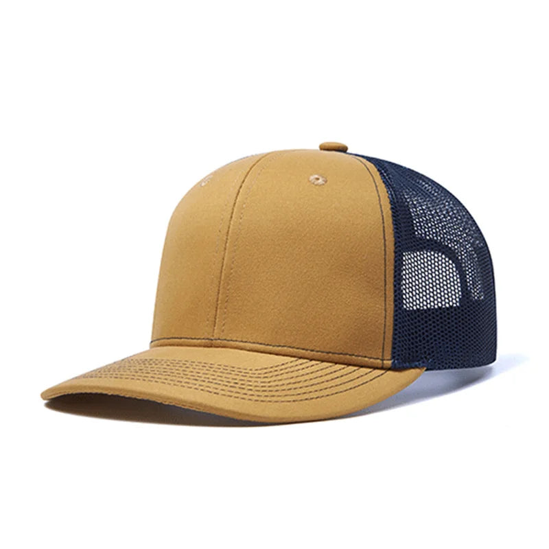 Classic Mesh Snapback Trucker Cap - Breathable, Adjustable Fit