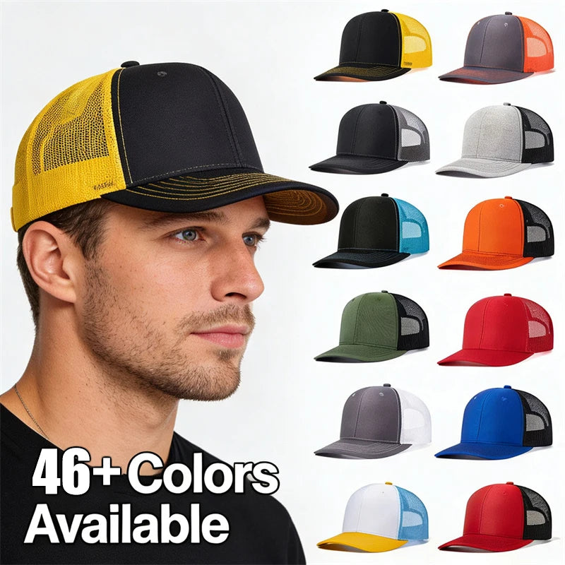 Classic Mesh Snapback Trucker Cap - Breathable, Adjustable Fit