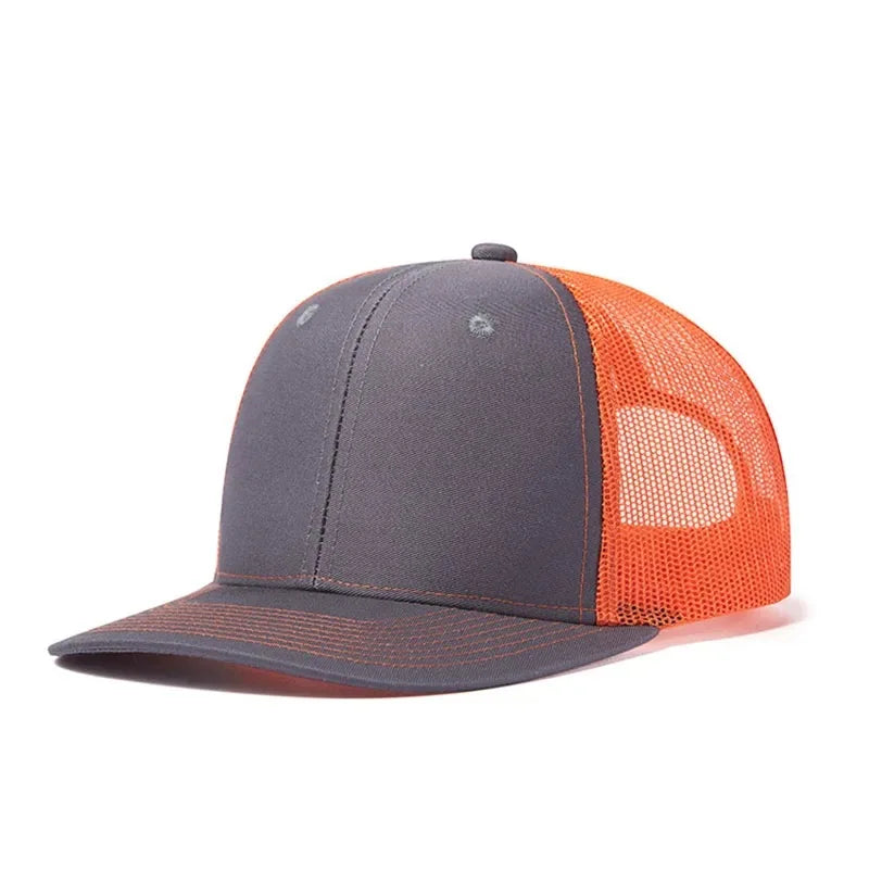 Classic Mesh Snapback Trucker Cap - Breathable, Adjustable Fit