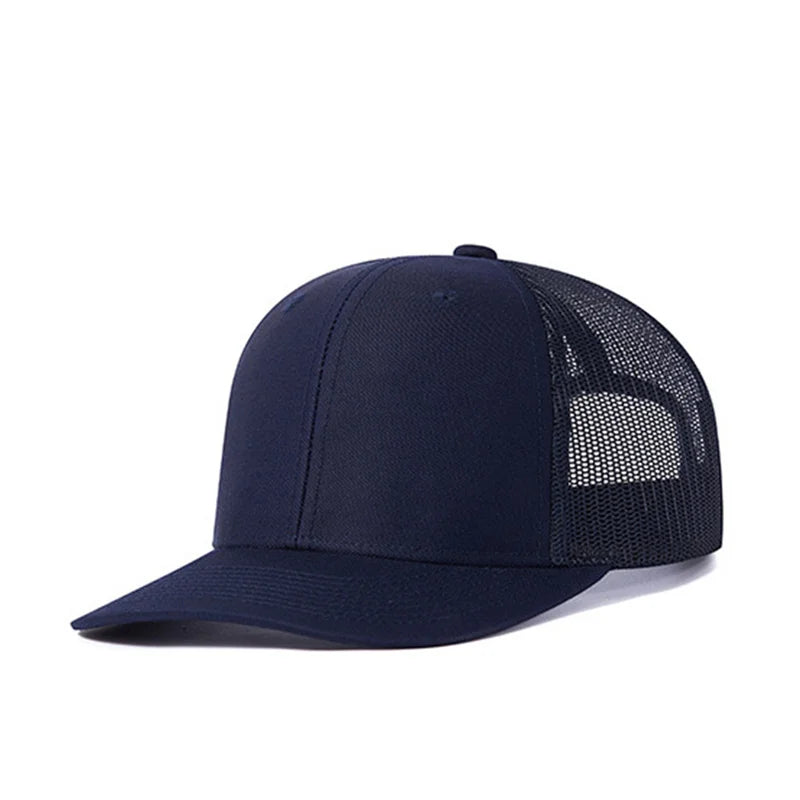 Classic Mesh Snapback Trucker Cap - Breathable, Adjustable Fit