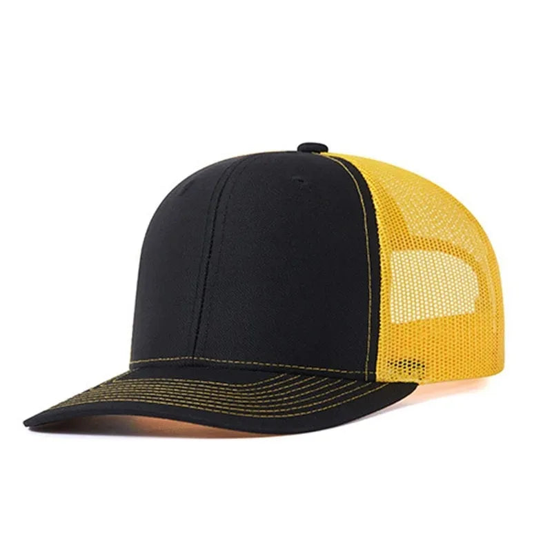 Classic Mesh Snapback Trucker Cap - Breathable, Adjustable Fit
