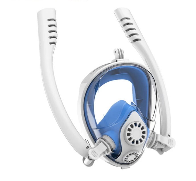 Full Face Scuba Diving Mask with Dual Snorkels