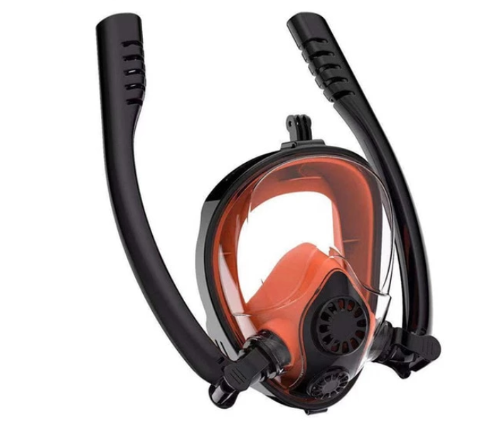 Full Face Scuba Diving Mask with Dual Snorkels