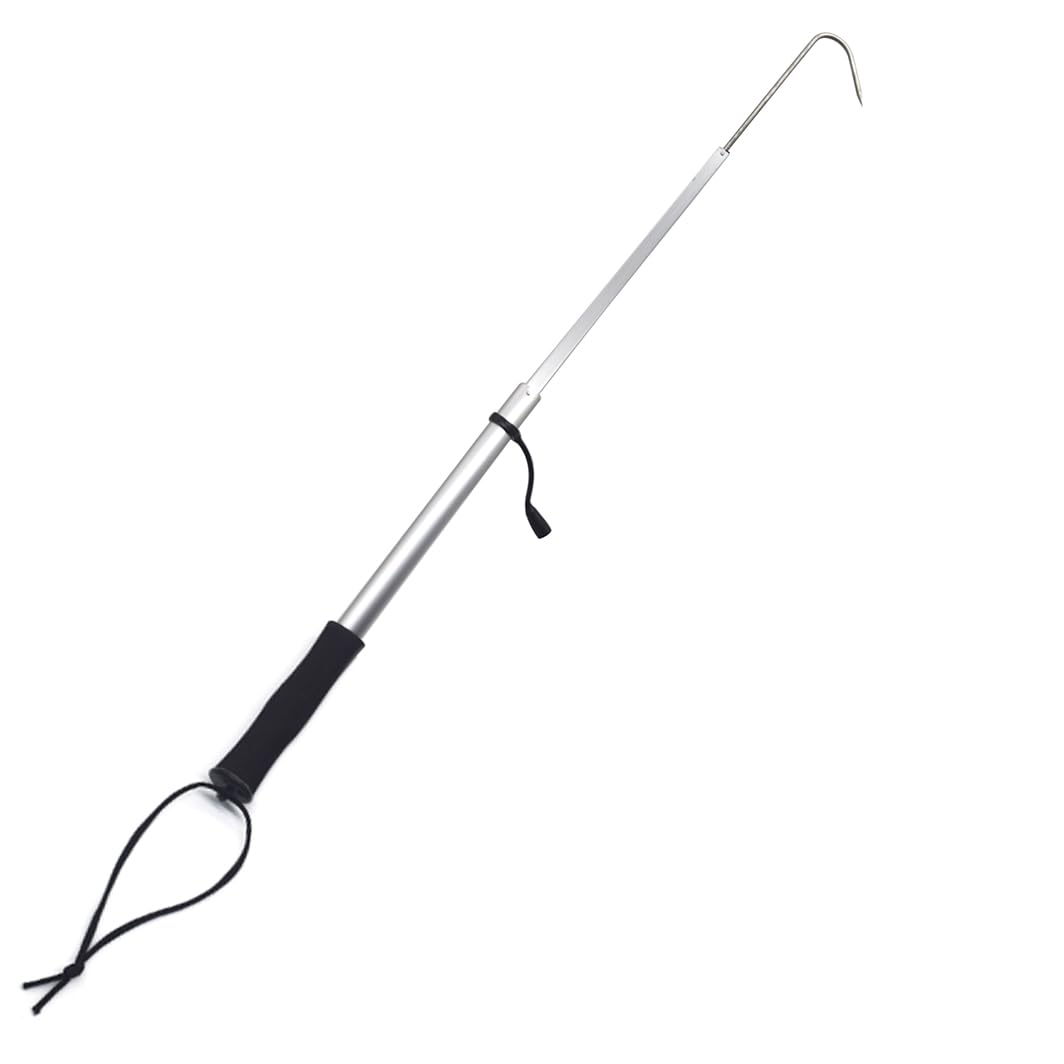 Compact Telescopic Fishing Gaff with Spear Hook