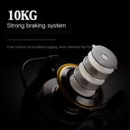 All-Metal Black Gold Spinning Fishing Reel