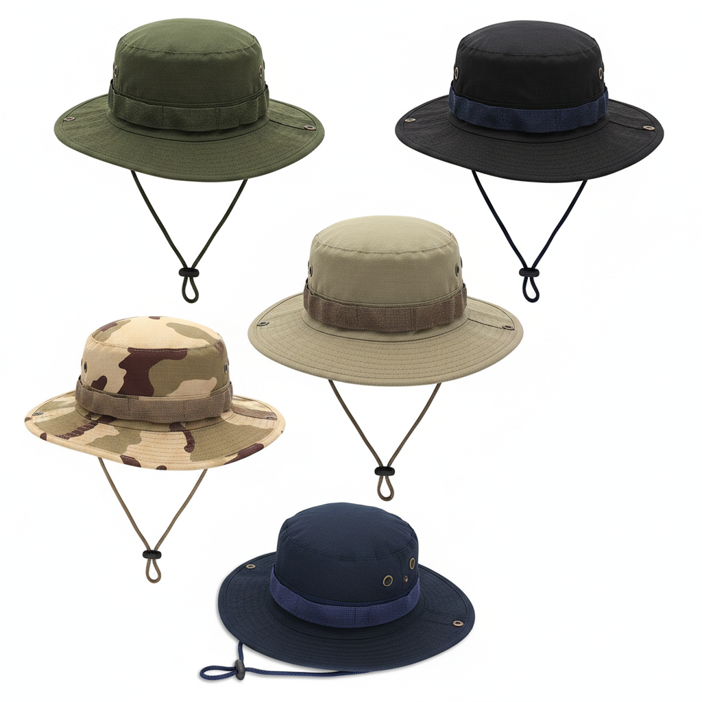 Boonie hats white background