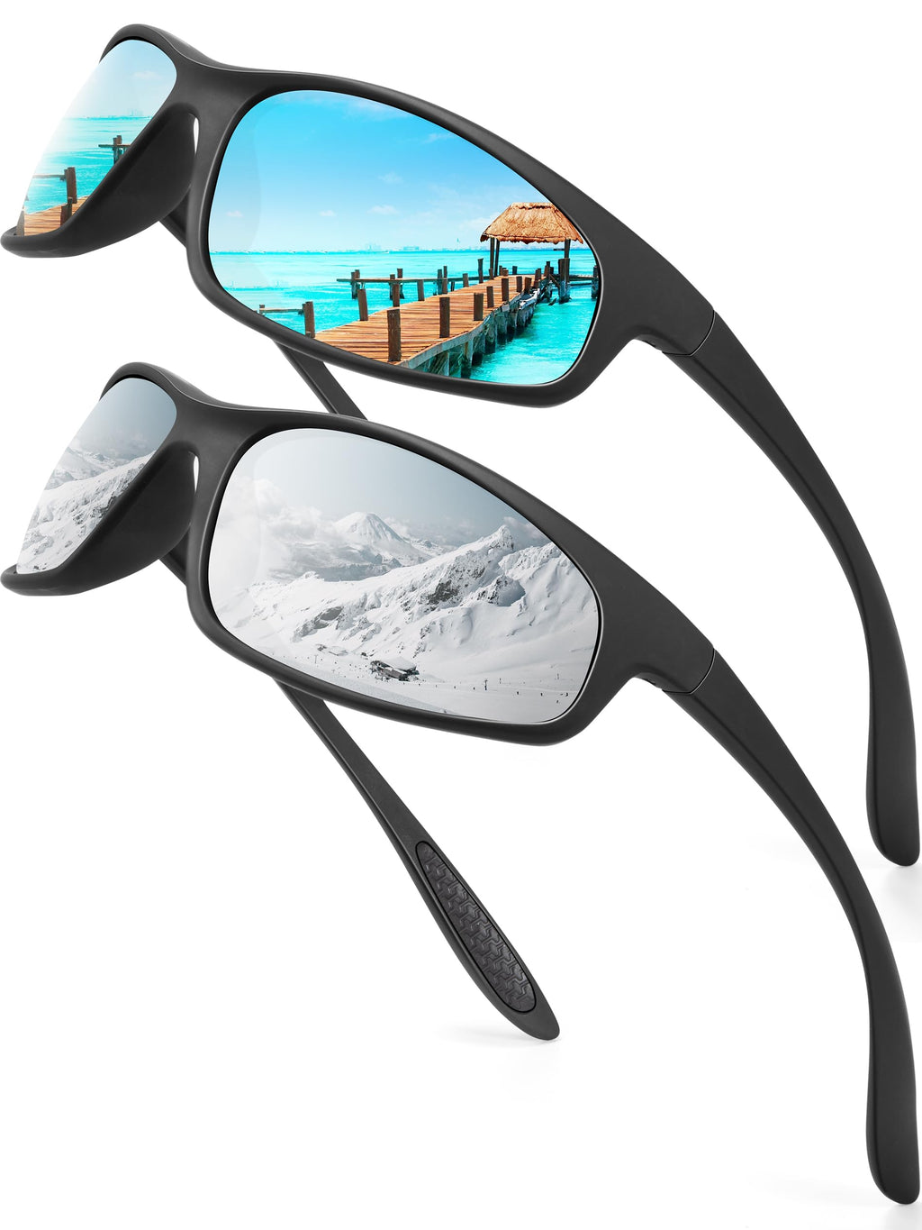 KALIYADI Polarised Sport Sunglasses - 2-Pack