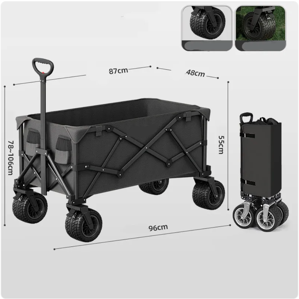 Foldable All-Terrain Camping Cart