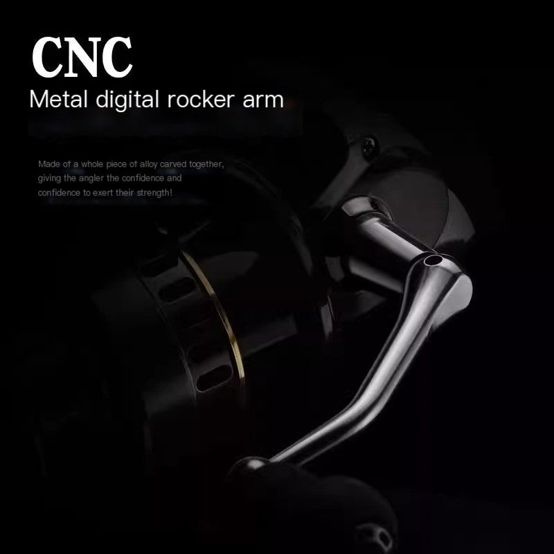 All-Metal Black Gold Spinning Fishing Reel