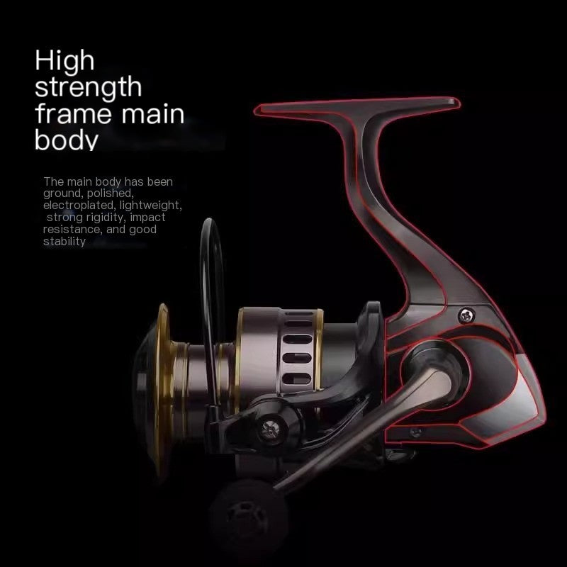 All-Metal Black Gold Spinning Fishing Reel