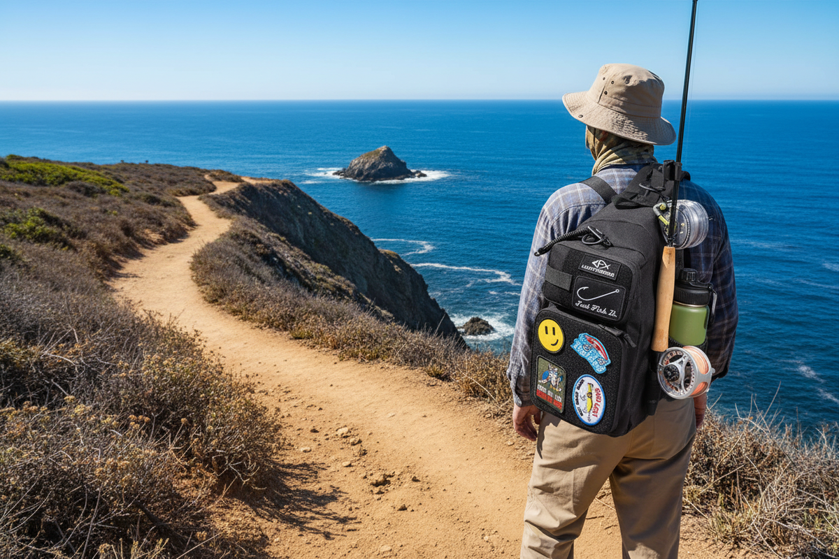 LUCKYFISHING sling bag coastal hike