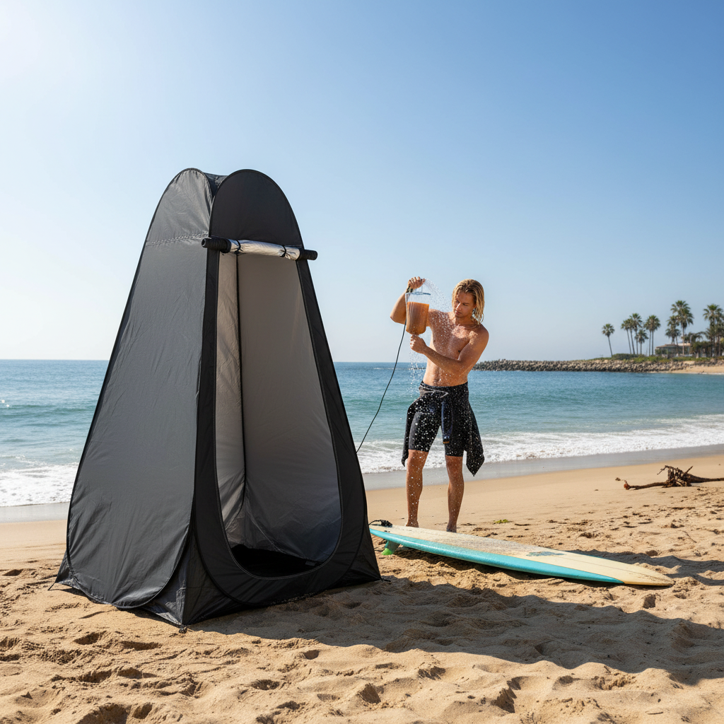 Privacy tent at beach