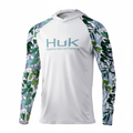 White green leaf shirt front view